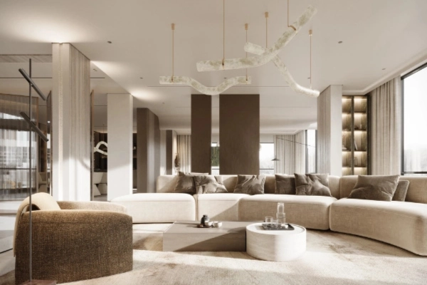 Sitting Area of villa of Ascendas Founder Kavin Gupta