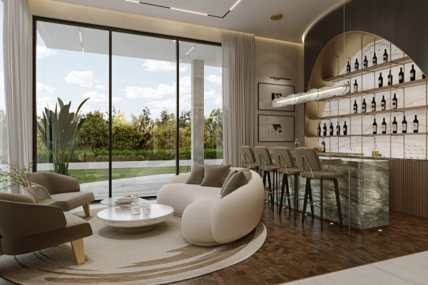 Bar area of villa done by Rohit Vig founder of ascendas developers