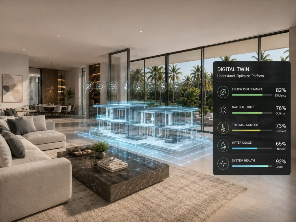 Leaving area design in How AI is changing Luxury home design